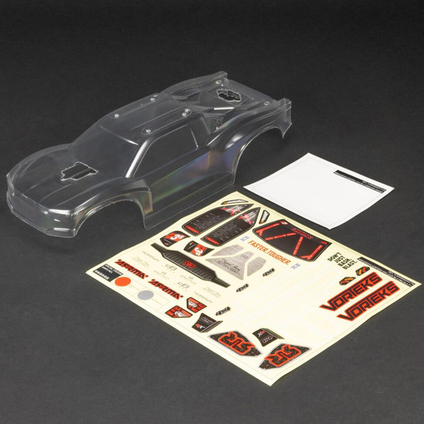 ARRMA ARA-2146 Clear Body w/ Decal Sheet & Window Mask for 1/10 Vorteks 4X4