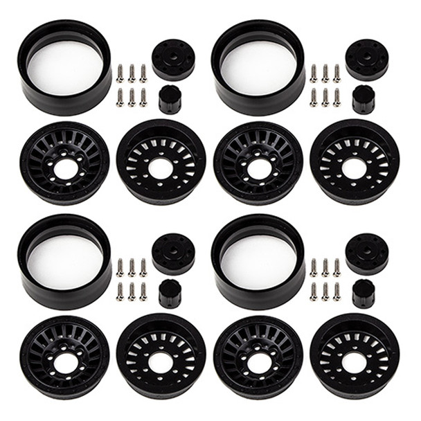 Associated 42112 Element RC Enduro Urbine Wheels, 1.55", Black
