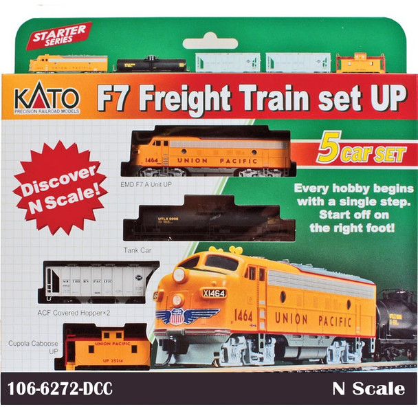 Kato 106-6272-DCC Diesel F7 Freight Train (5) Car Set Union Pacific w/DCC N Scale