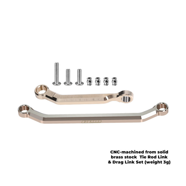 GPM Brass Tight Tolerance Steering Fix Links for Axial 1/30 SCX30 Bronco/Wrangler/K10