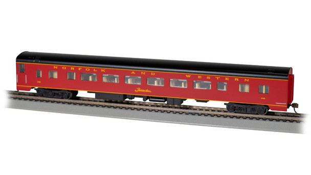 Bachmann 14219 85' Smooth-Side Coach - Norfolk & Western #1732 HO Scale