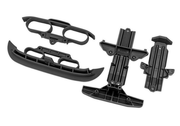 Traxxas 10837-BLK Front & Rear Bumpers and Skid Plates for Mini Rally VXL