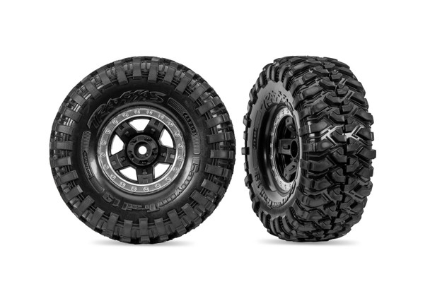 Traxxas 11070-STBLK 1.9'' Canyon Trail Tires w/ Black Wheels (2) for TRX-4