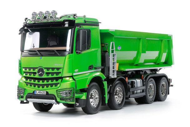 Tamiya 47523 1/14 RC Mercedes-Benz Arocs 4151 8x4 On-Road Tipper Truck Candy Green Kit