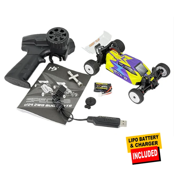 HobbyPlus Speck-B 1/24 Elite Brushless 2WD RTR Buggy - Razor Yellow