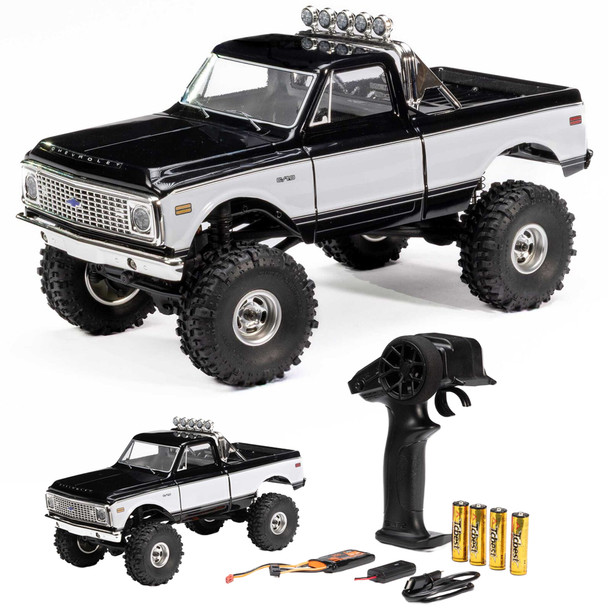 Axial - AXI-3408T1 1/24 Axial SCX24 1967-1972 Chevrolet C10 4WD RTR Black