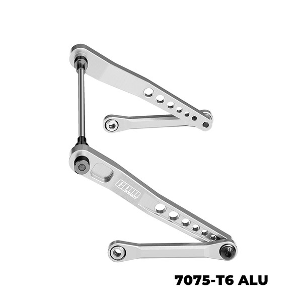 GPM Aluminum Rear Sway Bar Set Silver for Vanquish 1/10 H10 Optic Yokohama