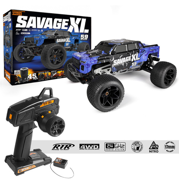 HPI 160586 1/8 Savage XL 5.9 GTXL-6  4WD Nitro Monster Truck Blue