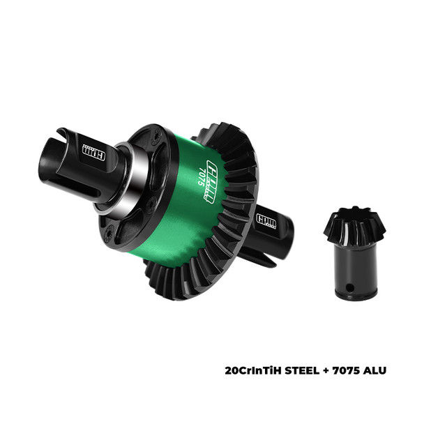 GPM Front or Rear Complete Differential 30/9T Green for Arrma 1/5 Kraton/Outcast