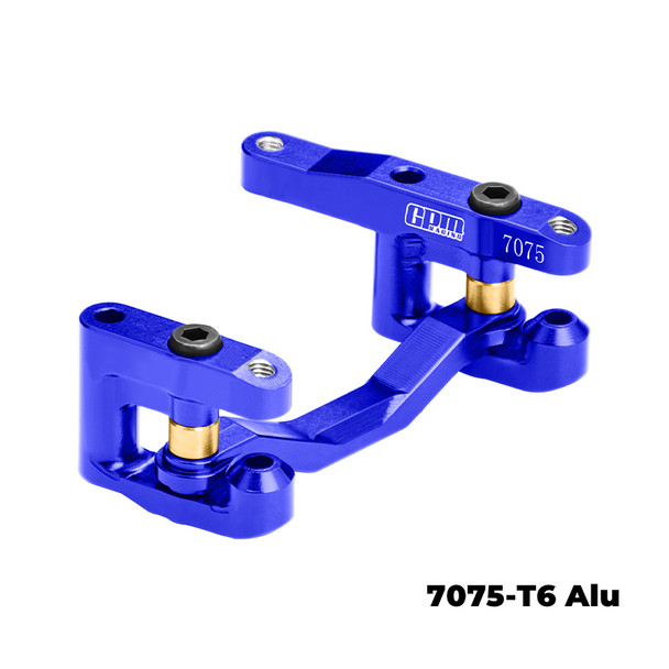 GPM Aluminum Alloy Steering Set Blue for 1/16 Mini Kraton / Quake & Gorgon Grom