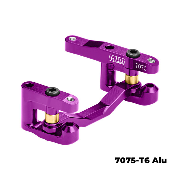 GPM Aluminum Alloy Steering Set Purple for 1/16 Mini Kraton / Quake & Gorgon Grom