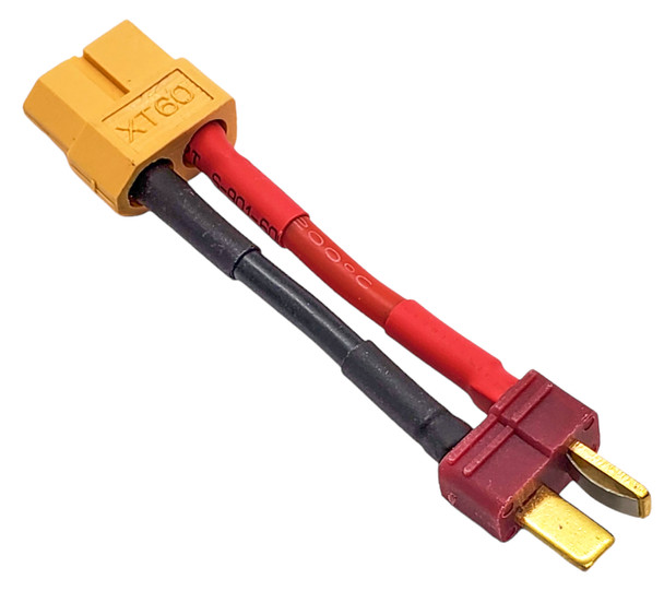 NHX RC XT60 Female to T Plug(Deans) Male Adapter Connector 14AWG