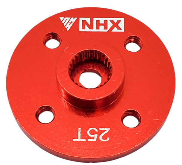 NHX RC Round Aluminum Servo Horn -25T - Red
