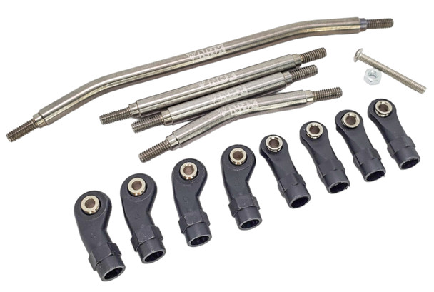NHX RC Stainless Crawler Steering Links & Panhard Bar Set for Redcat GEN8