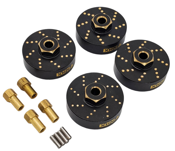 NHX RC Black Brass Wheel Weight w/ Extended +2mm Hex Adaptor for SCX24