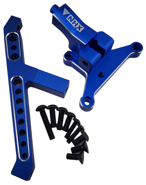 NHX RC Aluminum Front Chassis Brace for 1/8 Traxxas Sledge -Blue