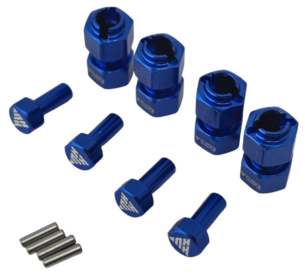 NHX RC Aluminum Wheel Hex Adaptor 7x12mm (13mm) for TRX-4M 1/18th Crawler Blue