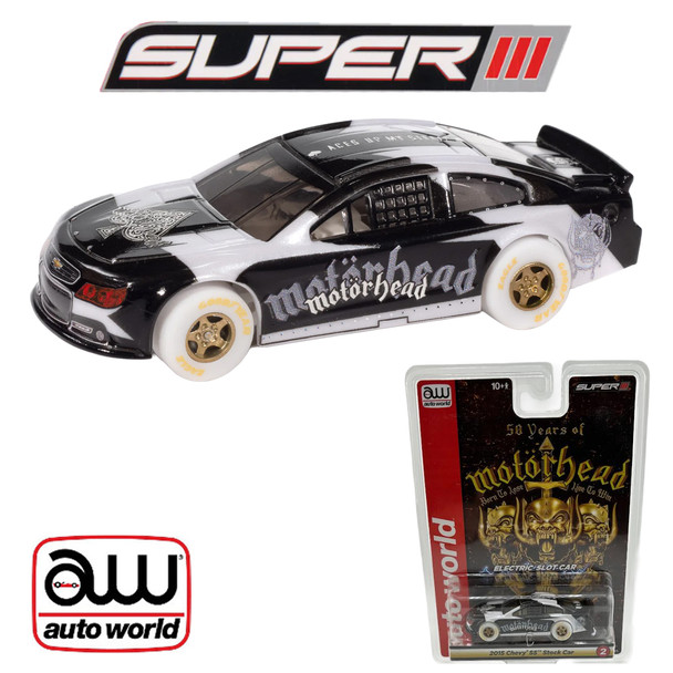 Auto World Super III 2015 Chevy SS Motorhead iWheels HO Scale Slot Car
