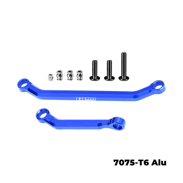 GPM Aluminum Tie Rod Link & Drag Link Set Blue for AXIAL 1/30 SCX30 Ford Bronco