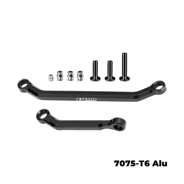 GPM Aluminum Tie Rod Link & Drag Link Set Black for AXIAL 1/30 SCX30 Ford Bronco