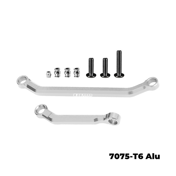 GPM Aluminum Tie Rod Link & Drag Link Set Silver for AXIAL 1/30 SCX30 Ford Bronco