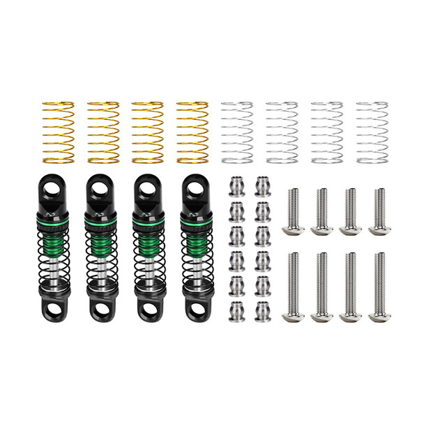 GPM Alloy Adjustable Shock Set 22mm Green for SCX30 Ford Bronco/Jeep Wrangler JLU