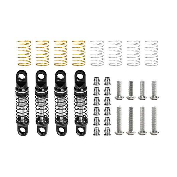 GPM Alloy Adjustable Shock Set 26mm Silver for SCX30 Ford Bronco/Jeep Wrangler JLU