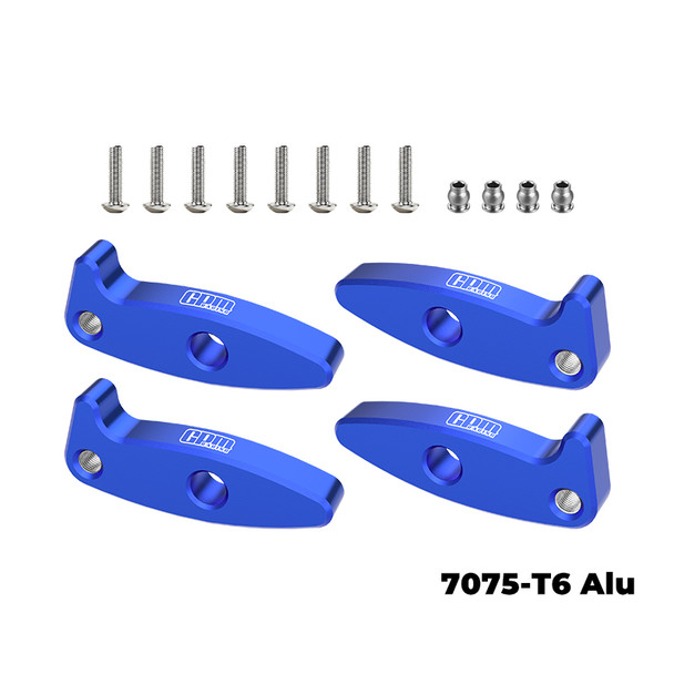 GPM Aluminum Flex Blades Extensions (Droop Flex Mod) Blue for SCX30 Ford Bronco