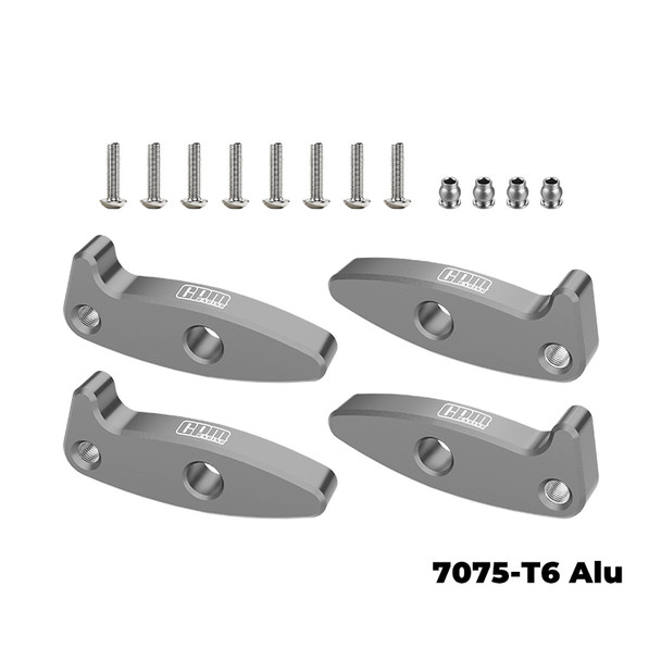 GPM Aluminum Flex Blades Extensions (Droop Flex Mod) Grey for SCX30 Ford Bronco