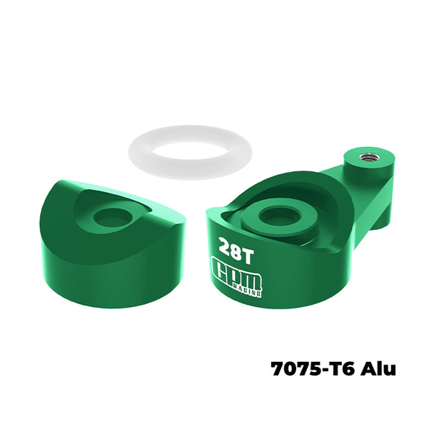 GPM Alum Steering Horn 28T Servo Saver Green for AXIAL 1/30 SCX30 Ford Bronco