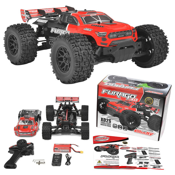 Corally C-00230-R FURAGO XD 4WD RTR Monster Truck Red Brushed 2S w/Battery/Charger