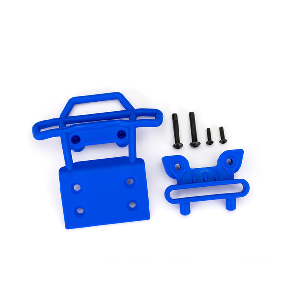 Traxxas 3621-BLUE Front Bumper & Bumper Mount Blue for Bigfoot