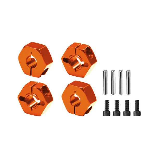 GPM Front & Rear Clamp Type Wheel Hub 12mm Orange for Vanquish 1/10 H10 Optic