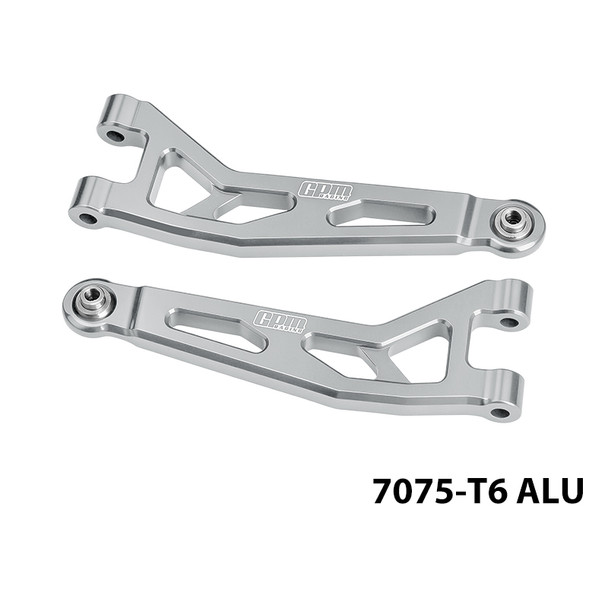 GPM Aluminum Front Upper Suspension Arms Silver for ARRMA 1/16 Mini Kraton