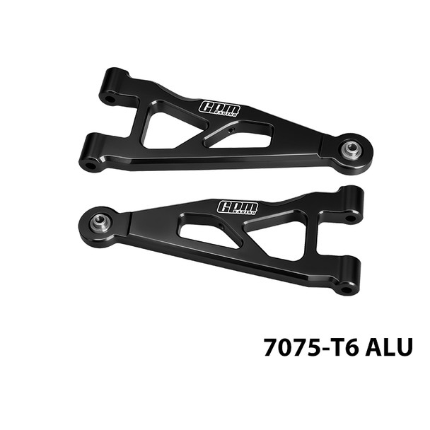 GPM Aluminum Front Lower Suspension Arms Black for ARRMA 1/16 Mini Kraton