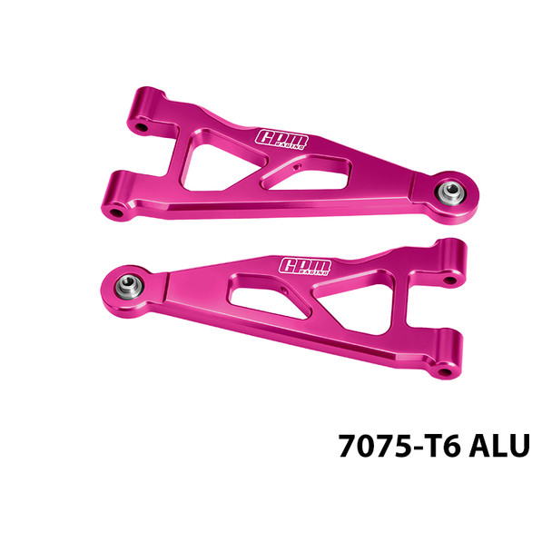 GPM Aluminum Front Lower Suspension Arms Pink for ARRMA 1/16 Mini Kraton