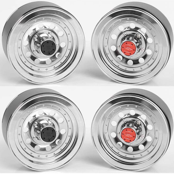 RC4WD Z-W0296 Classic 10-Hole Chrome 1.9" Beadlock Wheels (4)
