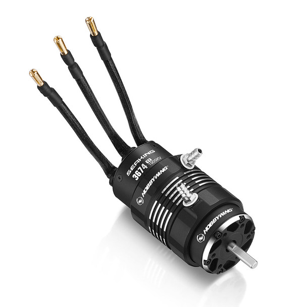 Hobbywing 30419008 Seaking 3674SL Brushless Motor - 1900KV Black-V2