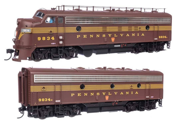 Walthers 920-49537 EMD FP7 & F7B STANDARD DC Pennsylvania Railroad #9834A, #9834B
