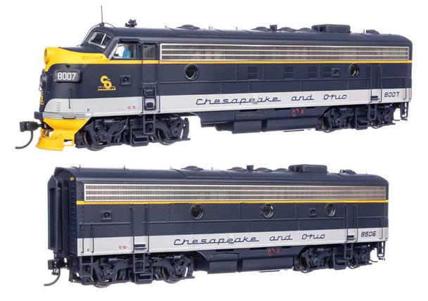 Walthers 920-49547 EMD FP7 & F7B STANDARD DC Chesapeake & Ohio #8007 & #8506
