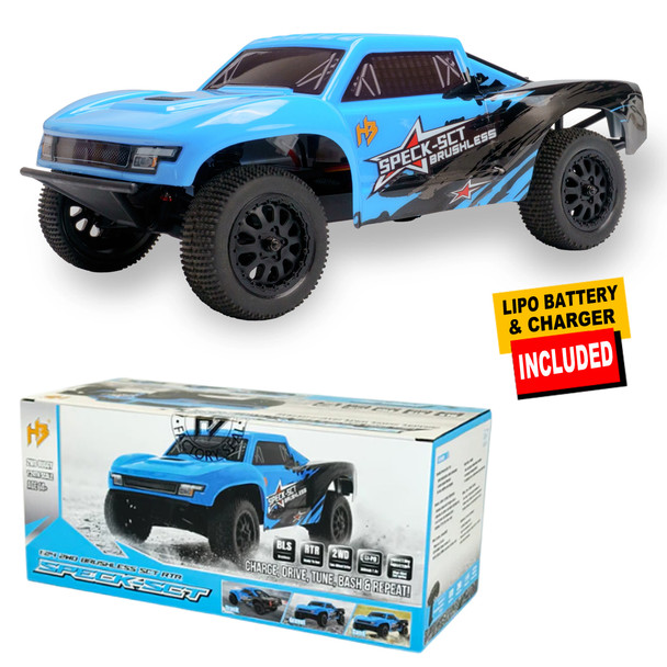 HobbyPlus HBP2410280-BL 1/24 2WD SPECK-SCT Brushless Short Course Truck Blue