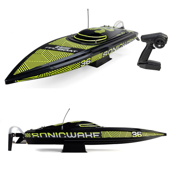 Pro Boat PRB-2171T1 Sonicwake 36" V3 Self-Righting V-Hull Boat RTR, Black