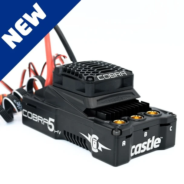 Castle Creations COBRA 5 HV, 12S, 50.4V ESC, 20A PEAK BEC 010-0178-00
