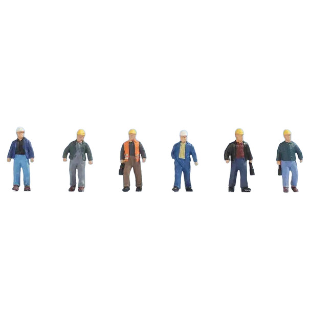 Walthers 949-6047 Construction Workers Figures - Set #2 (6) HO Scale