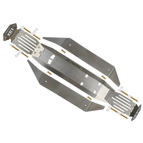 GPM Racing Stainless Steel Chassis Armor Skid Plate Protection Plate Set for 1/5 XRT