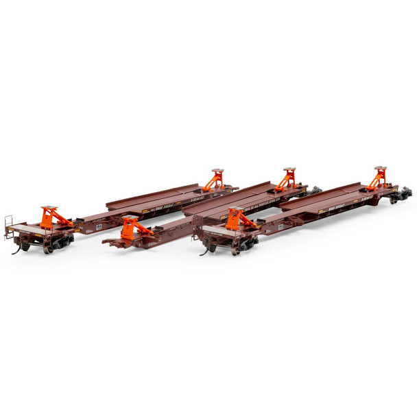 Athearn ATH15677 57' Trinity Spine Car RTR BNSF #300589 (3) Freight Cars HO Scale