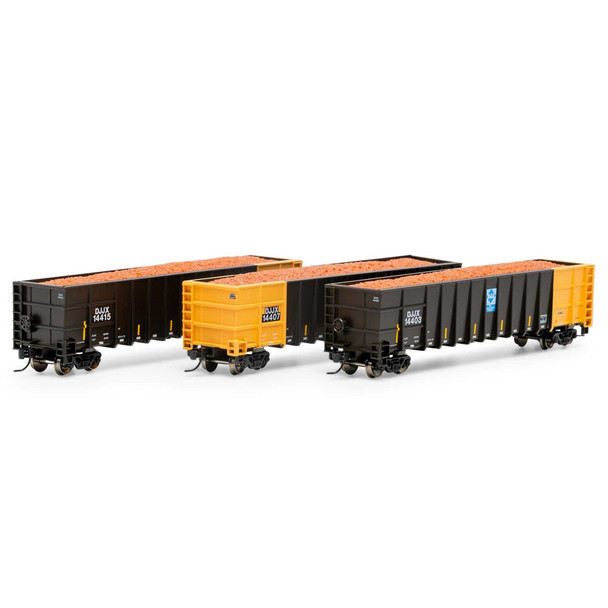 Athearn ATH3876 Thrall High-Side Gondola w/ Load - DJJX #3 (3-Pack) N Scale