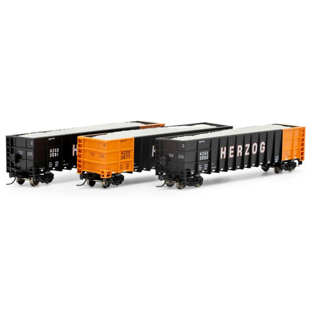 Athearn ATH3879 Thrall High-Side Gondola w/ Load - HZGX #3 (3-Pack) N Scale