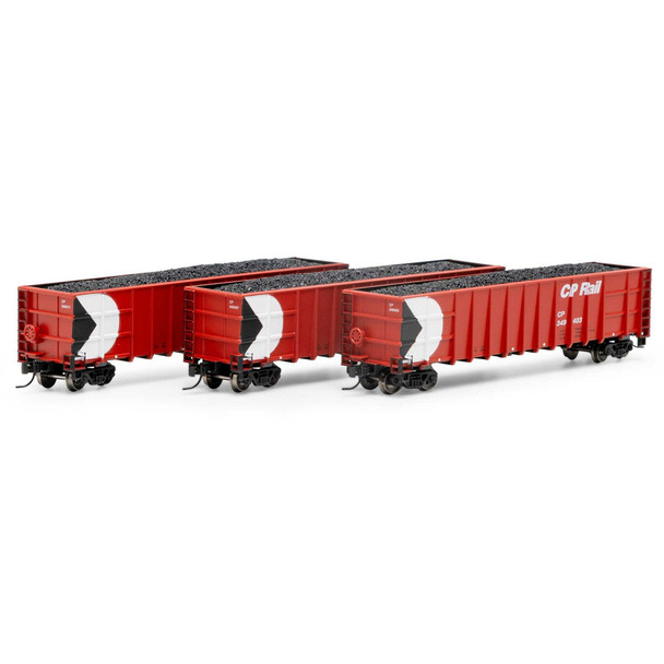 Athearn ATH3880 Thrall High-Side Gondola w/ Load - CPR #1 (3-Pack) N Scale