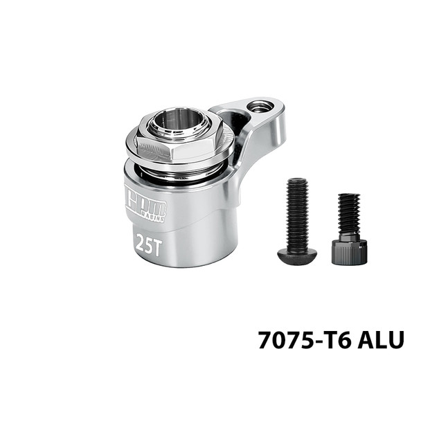 GPM Aluminum 25T Servo Saver Silver for 1/16 Mini Kraton/Mojave/Granite/Typhon Grom